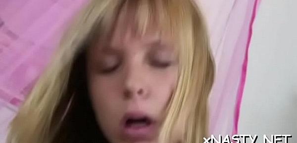  Extraordinary blonde young Celina drilled well in doggy